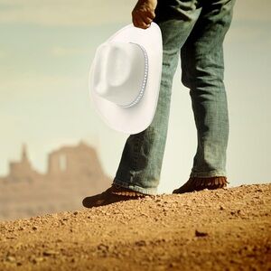 New 22"-23.2" 100% Suede Western Cowgirl Hat for Women,3.5"